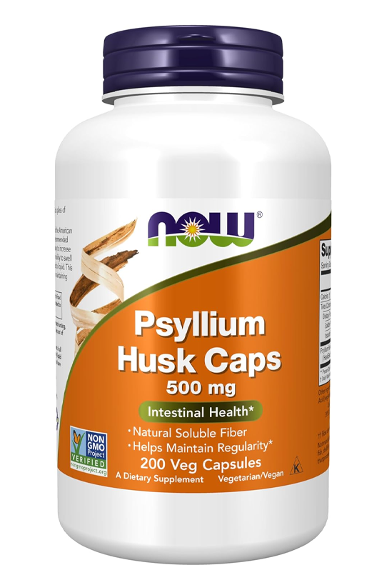 Psyllium Husk Caps 500 mg 200 Veg Capsules